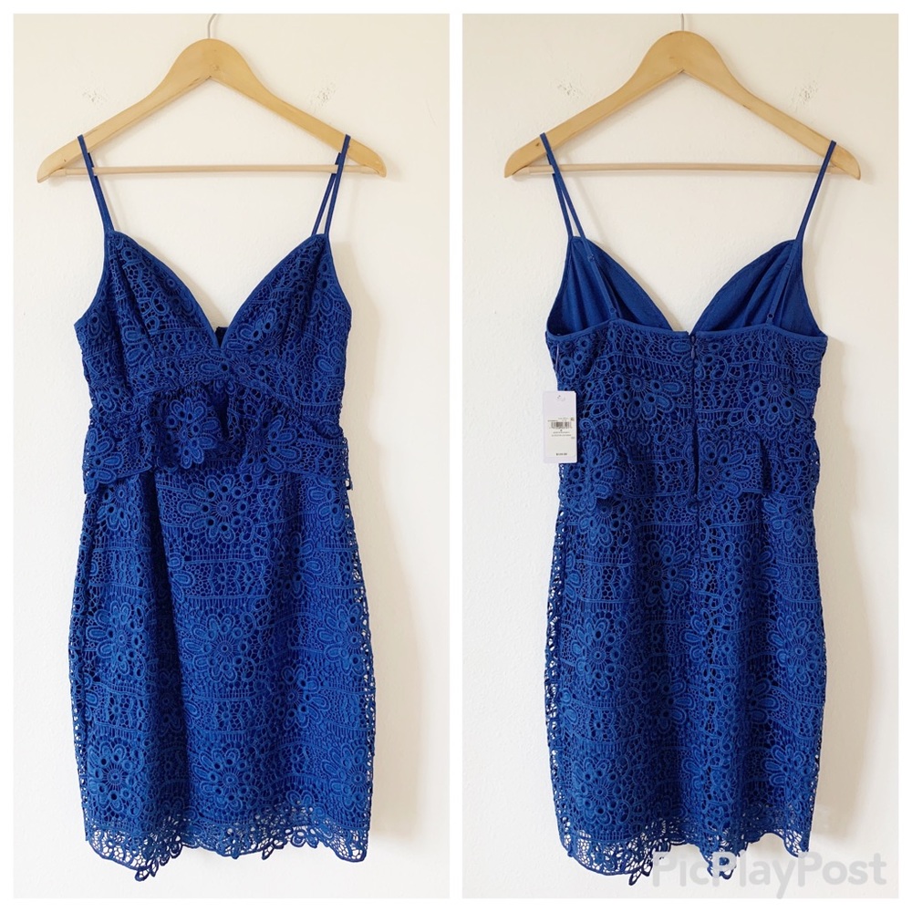 NWT Guess Solstice Sodalite Blue Lace Dress